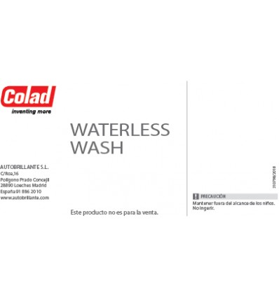 ETIQUETA WATERLESS WASH